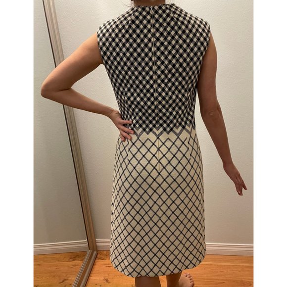 Retro Geometric Wool Dress - Picture 3 of 6